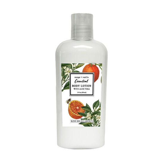 Kiss Me In The Garden Orange and Vanilla Travel Body Lotion 3 oz.
