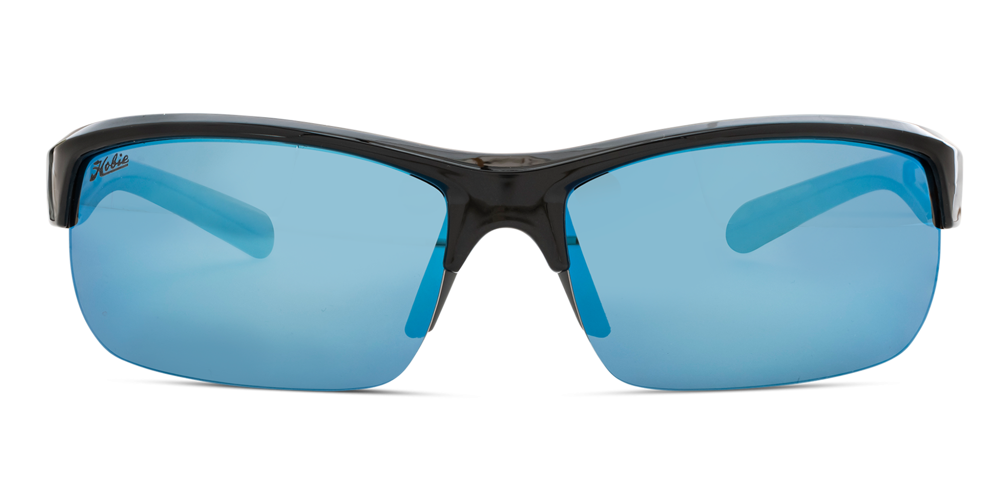 Eddy Float Polarized Sunglasses – Shiny Black Frame / Grey Cobalt Mirror Lens