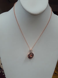 Rose Gold CZ 1/18mm Sandy Snap Necklace