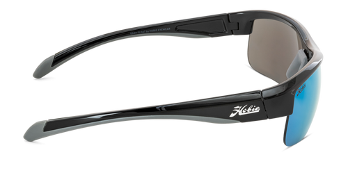 Eddy Float Polarized Sunglasses – Shiny Black Frame / Grey Cobalt Mirror Lens