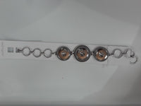 Sandy Snap Three Snaps Silver 18mm Toggle Clasp Bracelet (L20)