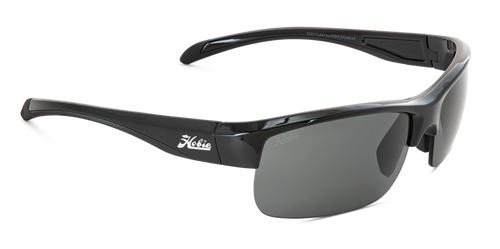 EDDY FLOAT SHINY BLACK FRAME / GREY POLARIZED PC LENS