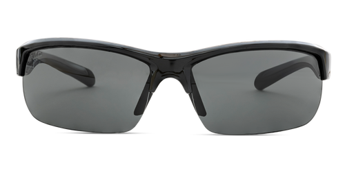 EDDY FLOAT SHINY BLACK FRAME / GREY POLARIZED PC LENS