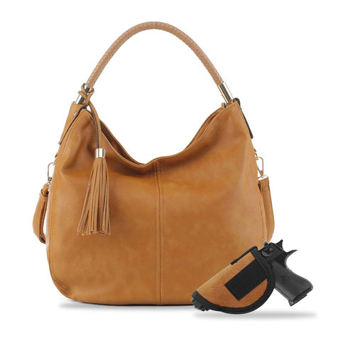 Jessie & James Sienna Concealed Carry Lock and Key Tassel Hobo Bag