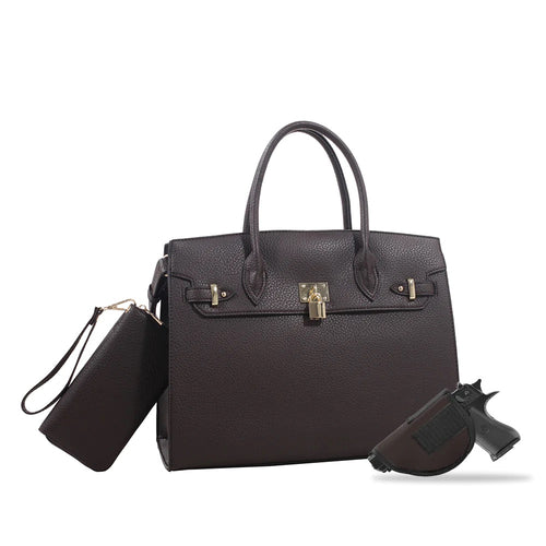 Jessie & James Jane Concealed Carry Lock and Key Satchel with Matching Wallet