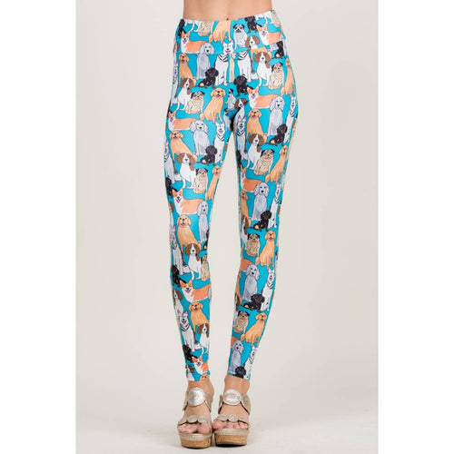 LA Soul - Colorful Dog Print Legging