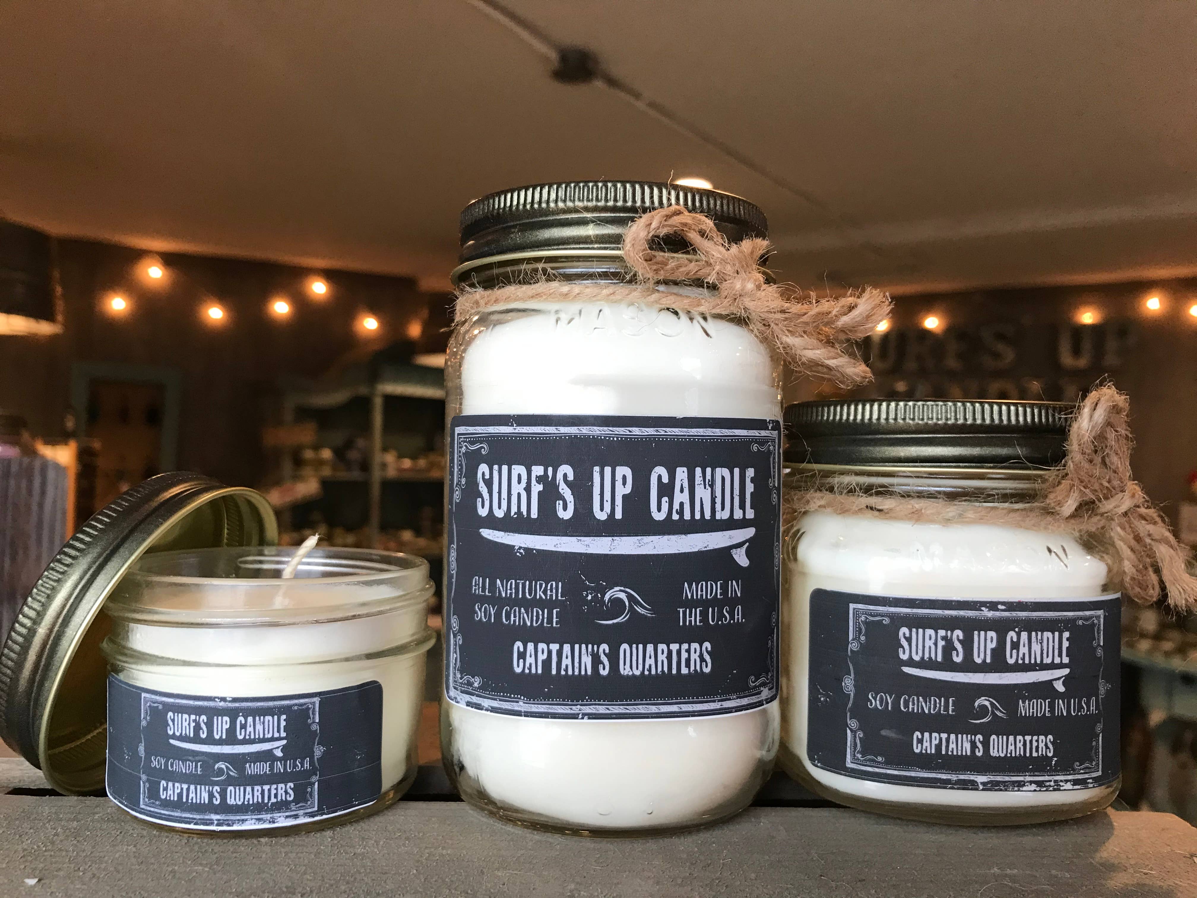 Surfs Up Candle - Captains Quarters Mason Jar Candle