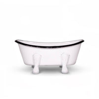 FinchBerry - Farmhouse White Metal Bathtub Soap Dish