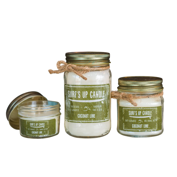 Surfs Up Candle - Coconut Lime Mason Jar Candle