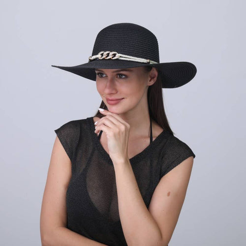 Fashion Style Group - MULTICOLOR CORD ACCENT HAT