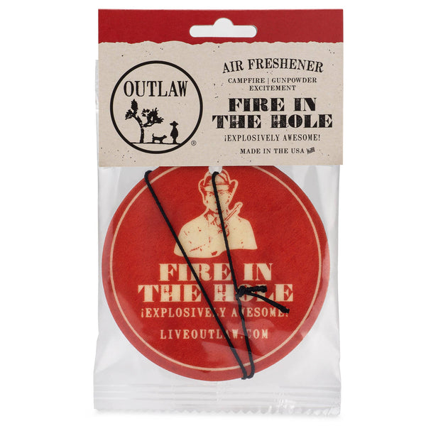 Outlaw - Fire In The Hole Air Fresheners ! Campfire, Whiskey and More