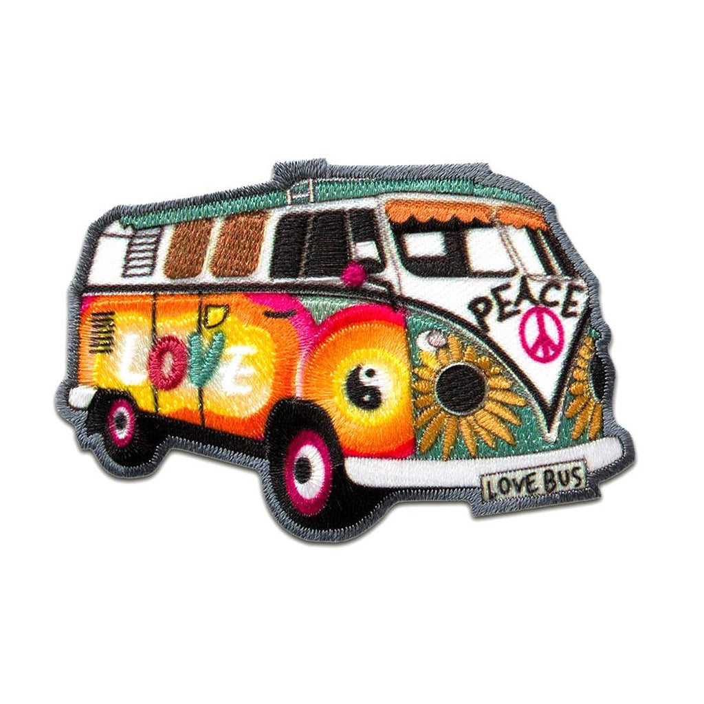 World of Patches - Aufnäher / Bügelbild - Hippie Bus Bully Love Peace Auto