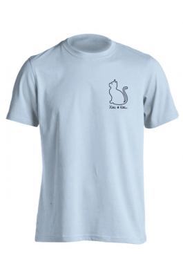 KITTIE KITTIE - RESCUE BUS KITTIES NON-POCKET SHORT SLEEVE, LIGHT BLUE