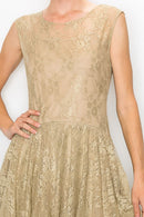 Origami Taupe Multi Layered Lace Inspired - OLS-4609