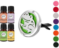 Wild Essentials - Happy Frog Car Diffuser Set with 4 Essential oils