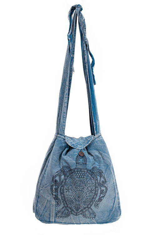 Earth Divas - Marine Blue Sea Turtle Convertible Crossbody & Backpack
