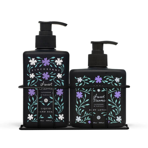 FinchBerry - Sweet Dreams Lavender Scented Hand Wash and Hand Lotion Combo Caddy - Hand Wash & Body Lotion