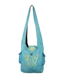 Earth Divas - Teal Sea Green Cargo Pocket Sling Bag - Colorful and Functio