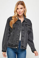 BLUE AGE - Ladies Vintage Black Denim Jacket