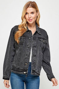 BLUE AGE - Ladies Vintage Black Denim Jacket
