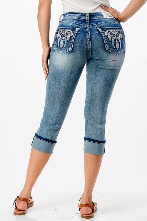Grace in LA - Feather Modify MID RISE CAPRI-EC61737