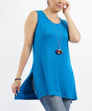 Side slit tank top comfortable lightweight tank