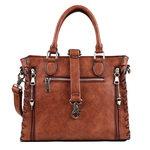 Concealed Carry Purse - Locking Laced Ann Satchel by Lady Conceal