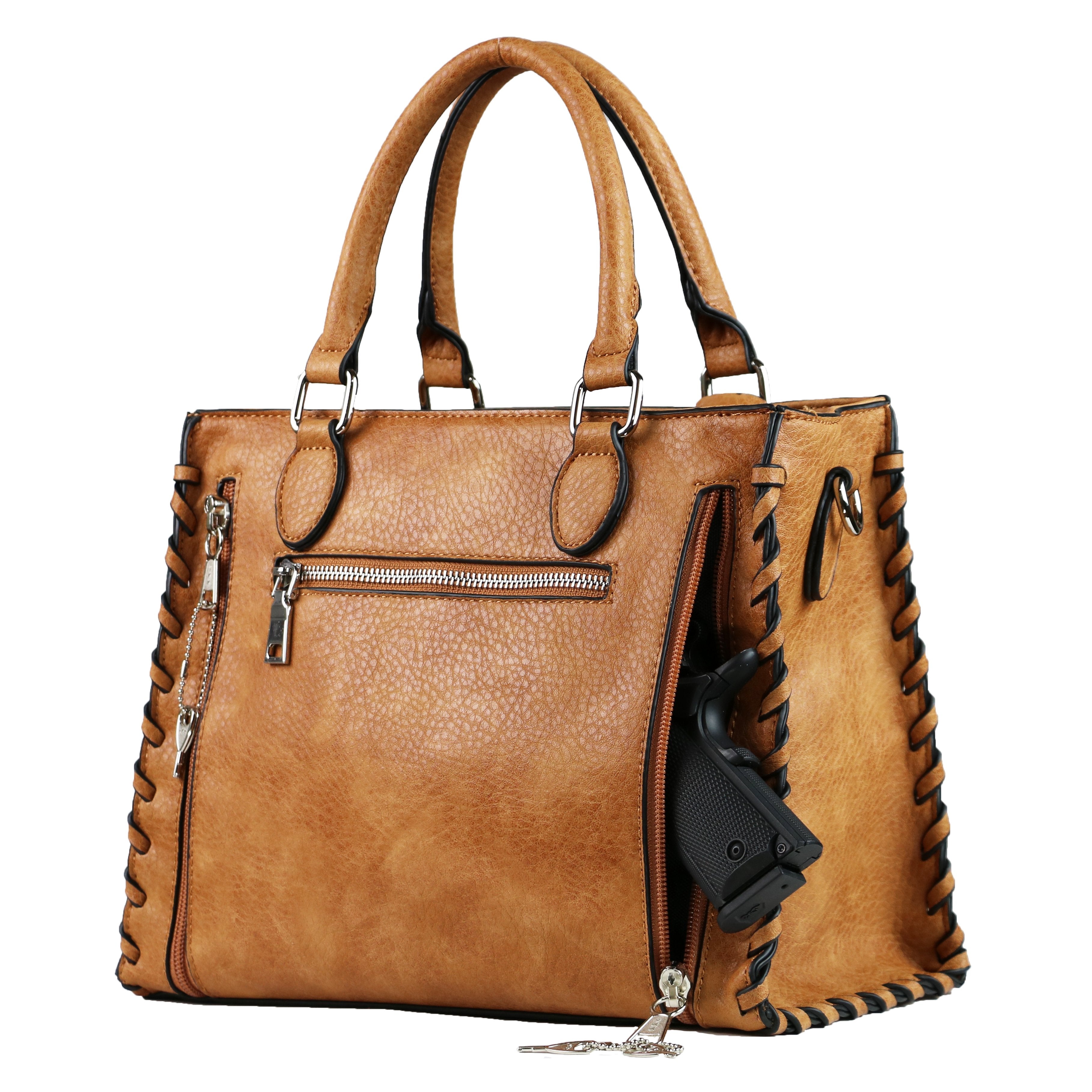 Concealed Carry Purse - Locking Laced Ann Satchel by Lady Conceal