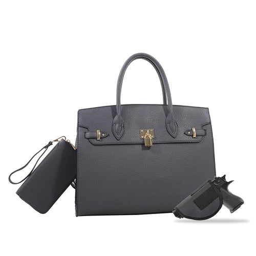 Jessie & James Jane Concealed Carry Lock and Key Satchel with Matching Wallet