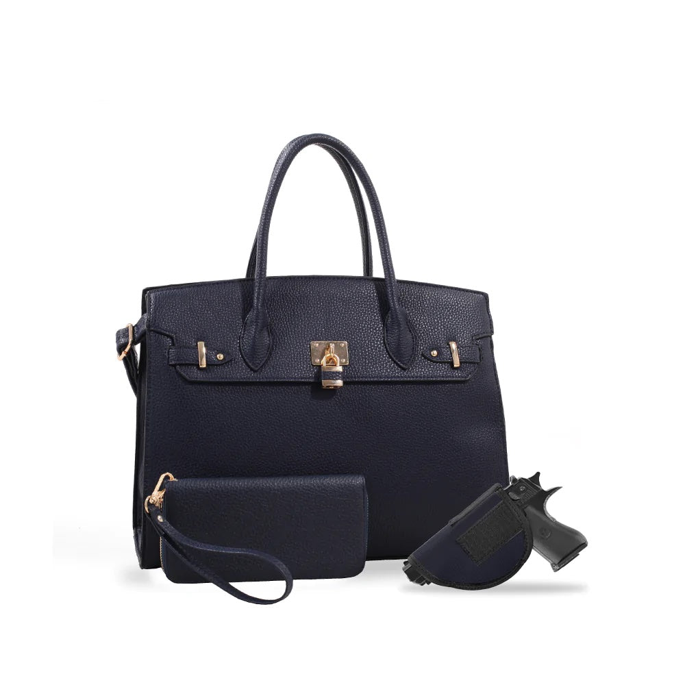 Jessie & James Jane Concealed Carry Lock and Key Satchel with Matching Wallet