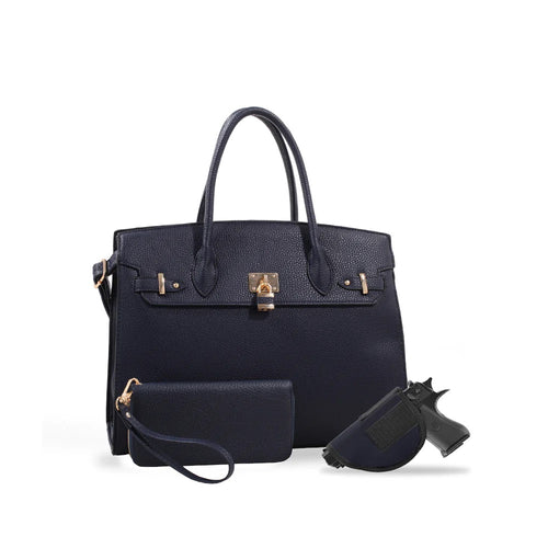 Jessie & James Jane Concealed Carry Lock and Key Satchel with Matching Wallet