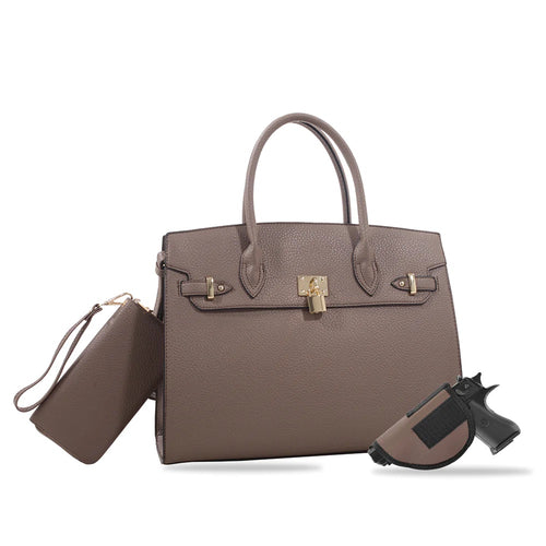 Jessie & James Jane Concealed Carry Lock and Key Satchel with Matching Wallet