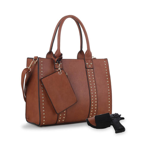 Jessie & James Kate Concealed Carry Lock and Key Satchel with Coin Pouch #C4032L