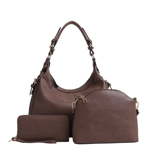 Jessie & James Chloe 3 Piece Concealed Carry Hobo Set w/ Matching Wallet and Crossbody #C514170LS
