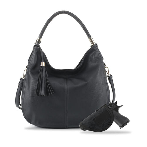 Jessie & James Sienna Concealed Carry Lock and Key Tassel Hobo Bag
