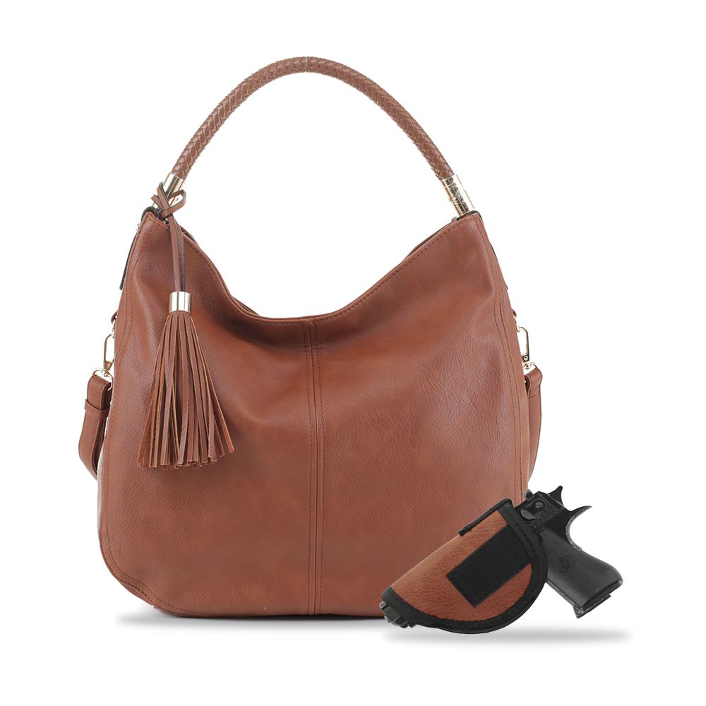 Jessie & James Sienna Concealed Carry Lock and Key Tassel Hobo Bag