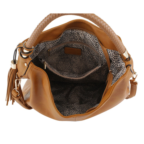 Jessie & James Sienna Concealed Carry Lock and Key Tassel Hobo Bag