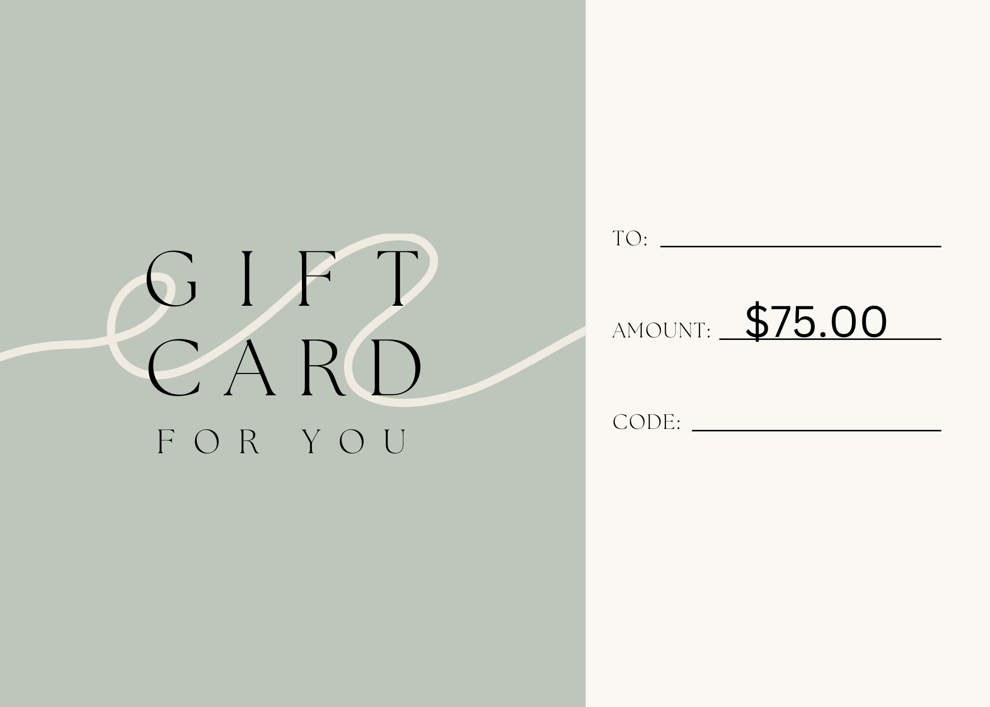 Gift Certificate $75