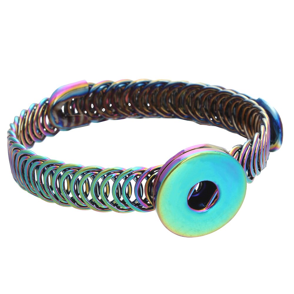 Fashion DIY Snaps Button Bracelets Bangles Fit 18mm or 12mm Snaps Buttons Jewelry for Women