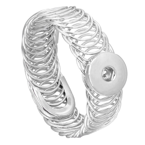 Fashion DIY Snaps Button Bracelets Bangles Fit 18mm or 12mm Snaps Buttons Jewelry for Women