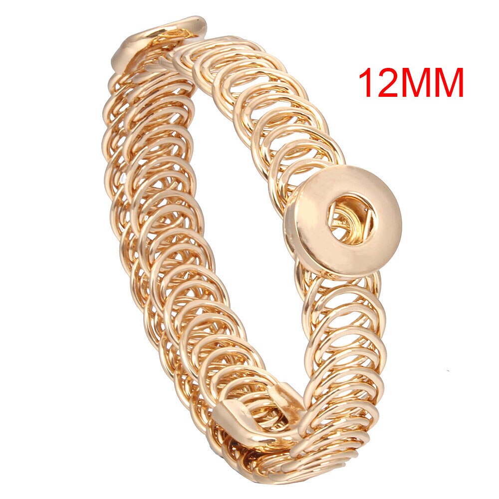 Fashion DIY Snaps Button Bracelets Bangles Fit 18mm or 12mm Snaps Buttons Jewelry for Women