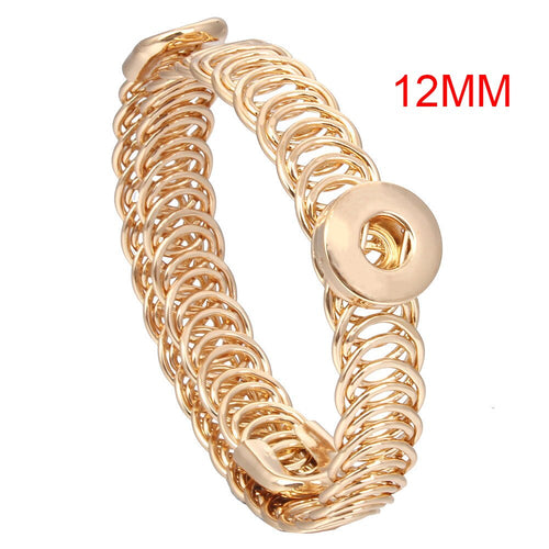 Fashion DIY Snaps Button Bracelets Bangles Fit 18mm or 12mm Snaps Buttons Jewelry for Women