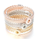 Fashion DIY Snaps Button Bracelets Bangles Fit 18mm or 12mm Snaps Buttons Jewelry for Women