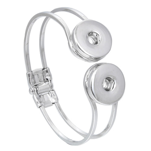 Fashion DIY Snaps Button Bracelets Bangles Fit 18mm or 12mm Snaps Buttons Jewelry for Women