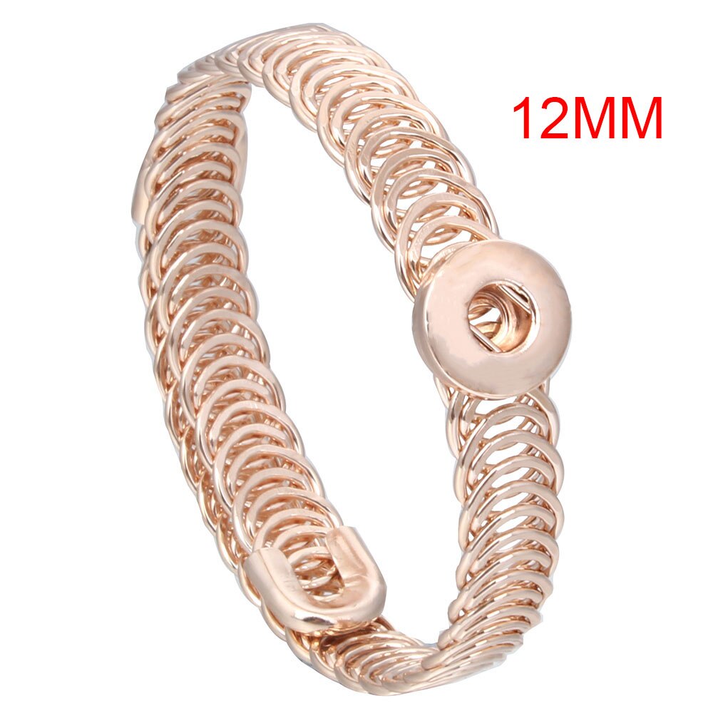 Fashion DIY Snaps Button Bracelets Bangles Fit 18mm or 12mm Snaps Buttons Jewelry for Women