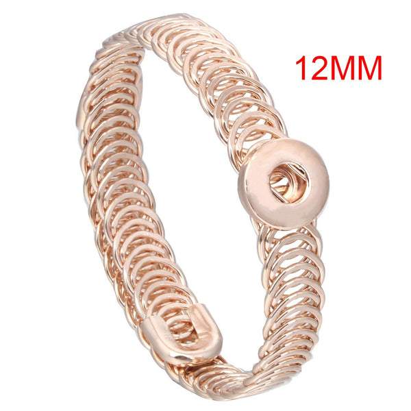 Fashion DIY Snaps Button Bracelets Bangles Fit 18mm or 12mm Snaps Buttons Jewelry for Women