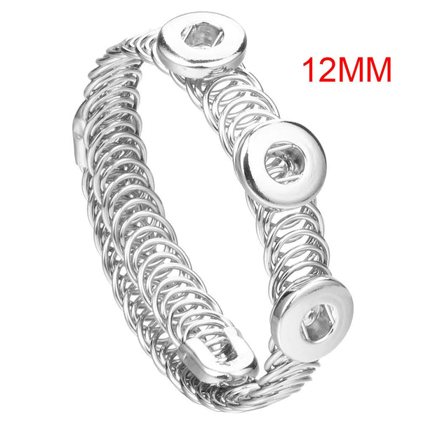 Fashion DIY Snaps Button Bracelets Bangles Fit 18mm or 12mm Snaps Buttons Jewelry for Women