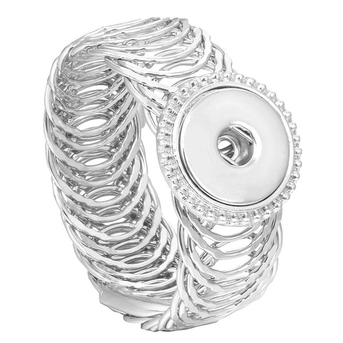 Fashion DIY Snaps Button Bracelets Bangles Fit 18mm or 12mm Snaps Buttons Jewelry for Women