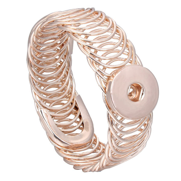 Fashion DIY Snaps Button Bracelets Bangles Fit 18mm or 12mm Snaps Buttons Jewelry for Women