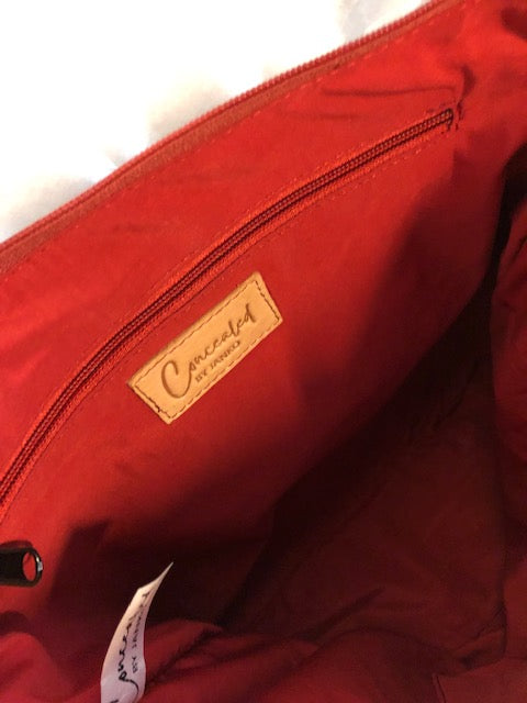 Concealed By Janko Ruth Wine – Genuine Leather Small Conceal & Carry Handbag